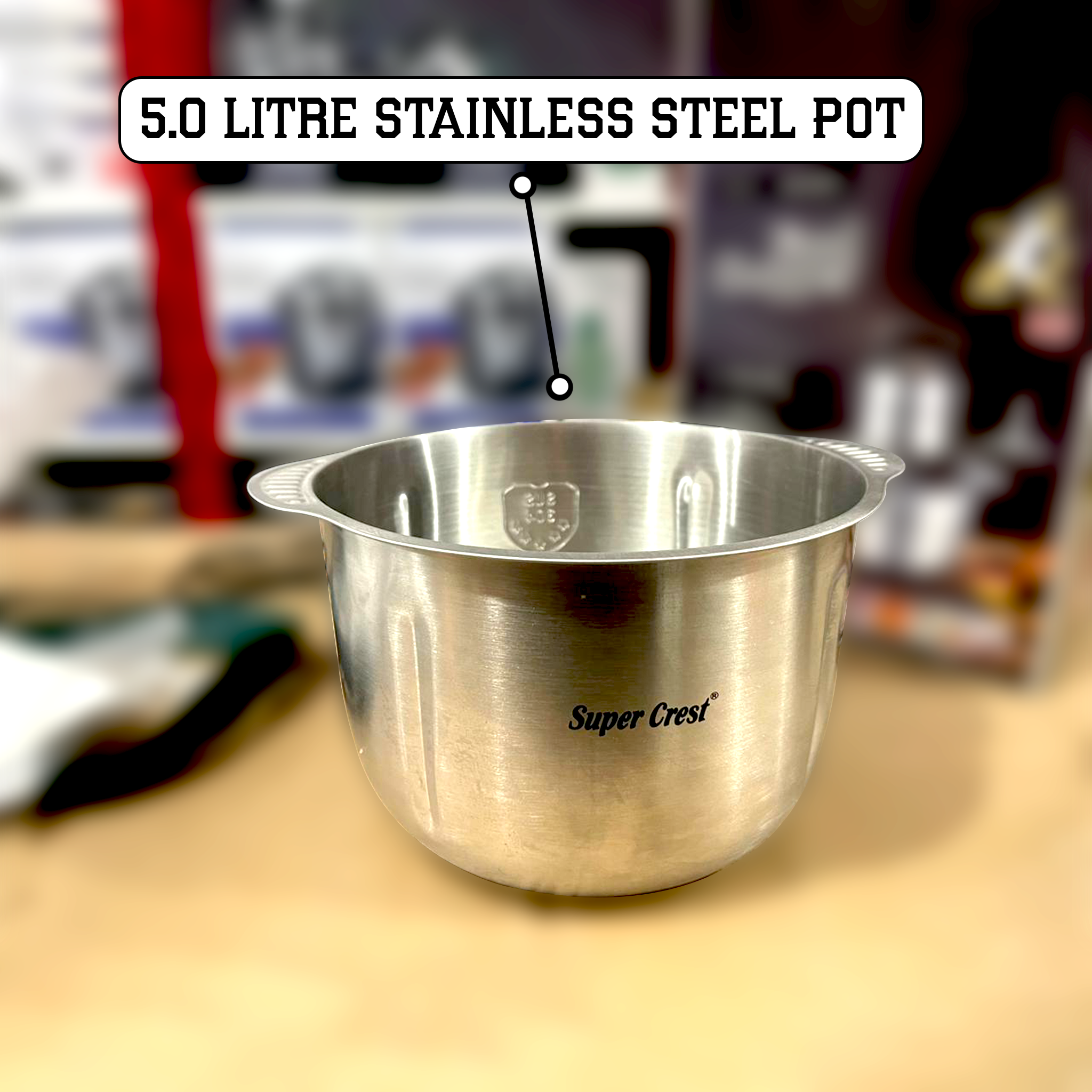 Super Crest 5L Food Chopper with Extra Blade  SCT-2014